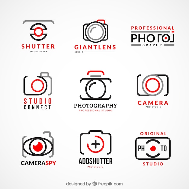 Вектор Коллекция логотипов фотографии