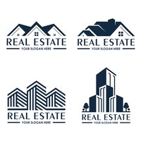 Коллекция шаблонов логотипа недвижимости