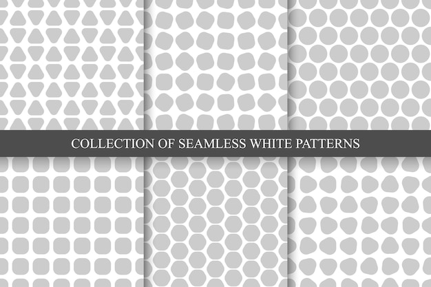 ベクトルのシームレスなシンプルな幾何学パターンのコレクション