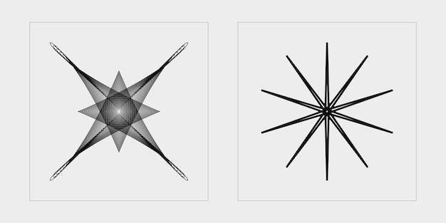 Вектор Коллекция элементов y2k ретро-футуристические графические орнаменты современные абстрактные формы