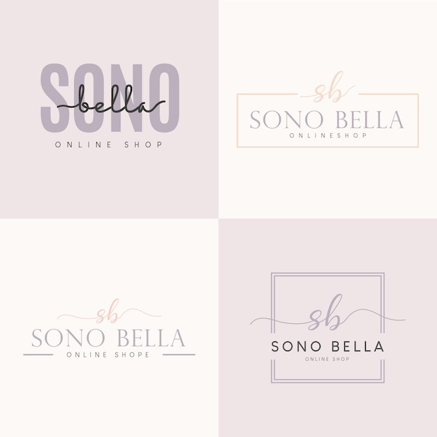Collection of online store logo templates