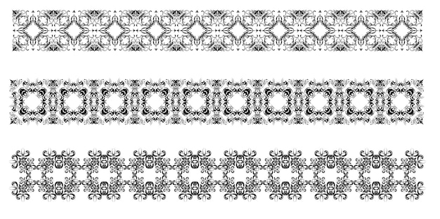 Vector collection of ornamental rule lines in different design styles