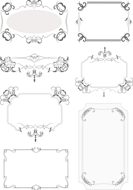 Collection of ornate vector frames