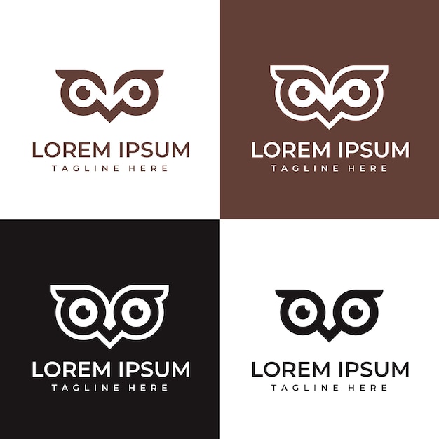 Collection of owl vision logo template