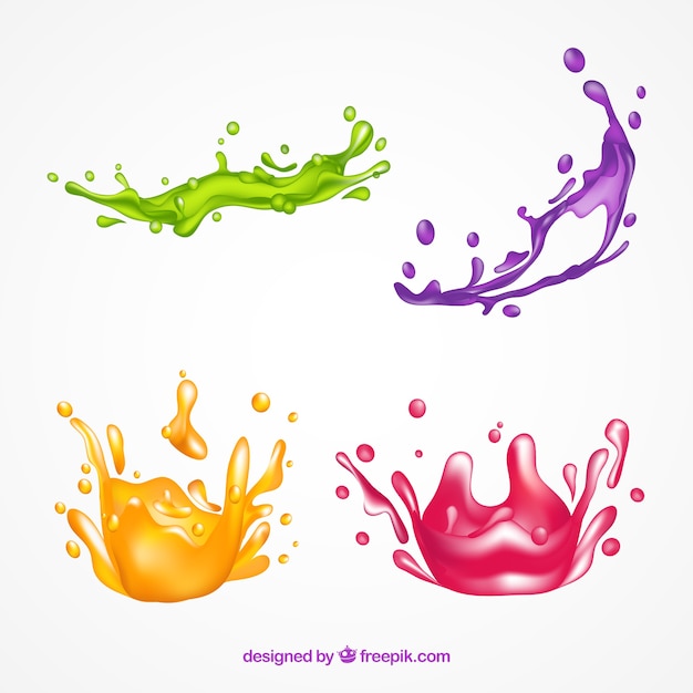 Vector collection of paint splashes