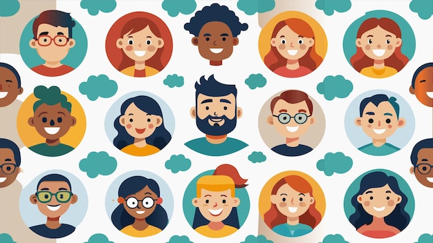 a collection of people with different faces and the words  people