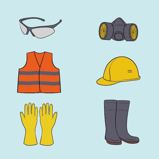 a collection of personal protective equipment