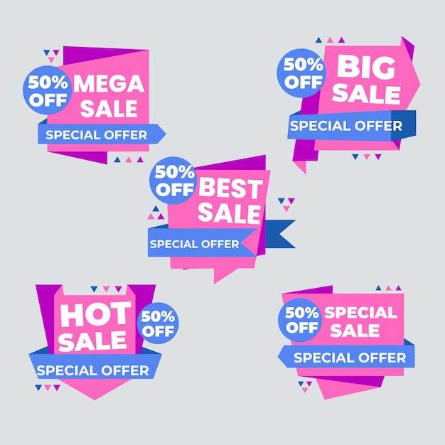 a collection of pink and blue signs with the words super sale on it