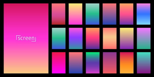 Collection of Plates with gradient effect