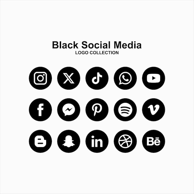 Vector 人気のソーシャルメディアのロゴのコレクション