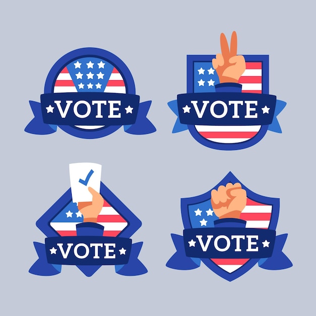 Vector collection of presidential voting badges