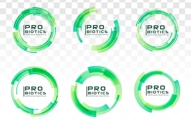 collection of probiotics bacteria logo