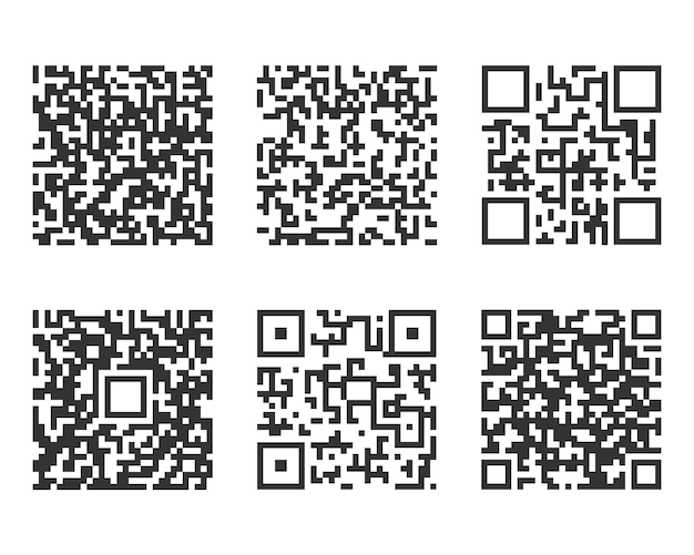 Collection of qr codes Vector