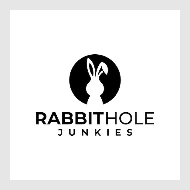 컬렉션 토끼 로고 템플릿 벡터 아이콘 일러스트 디자인