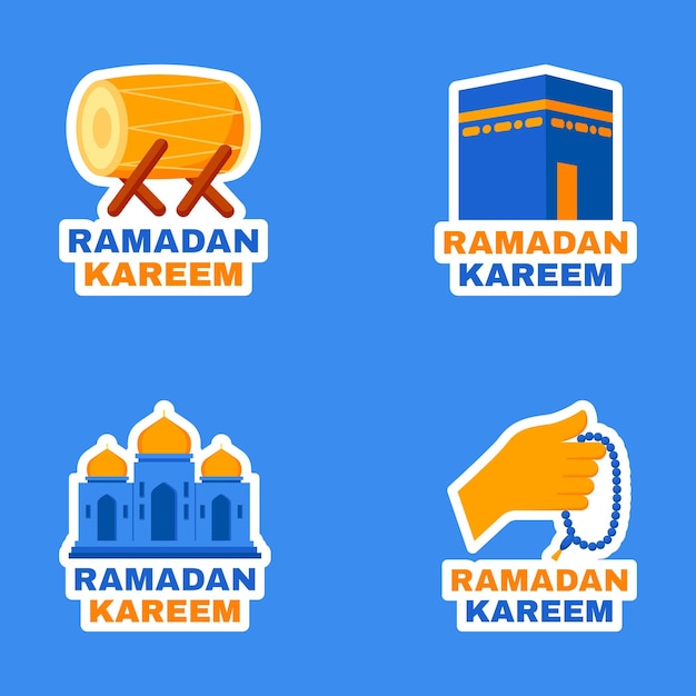 Premium Vector Collection Of Ramadan Kareem Stickers