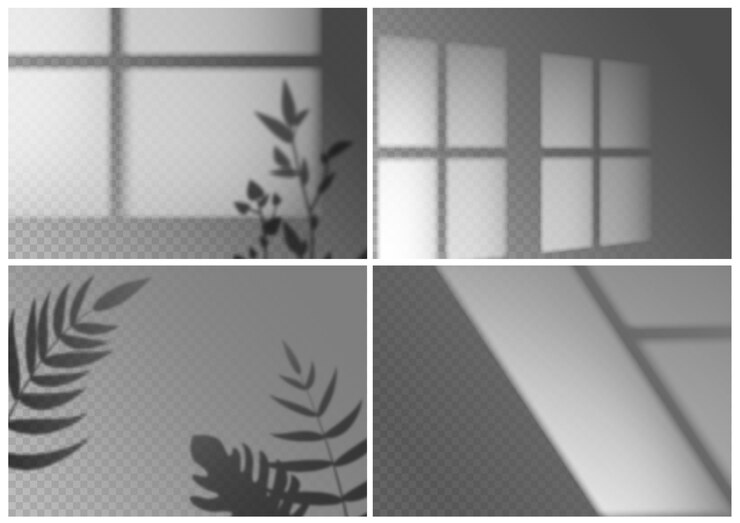 Vector collection of realistic window shadow