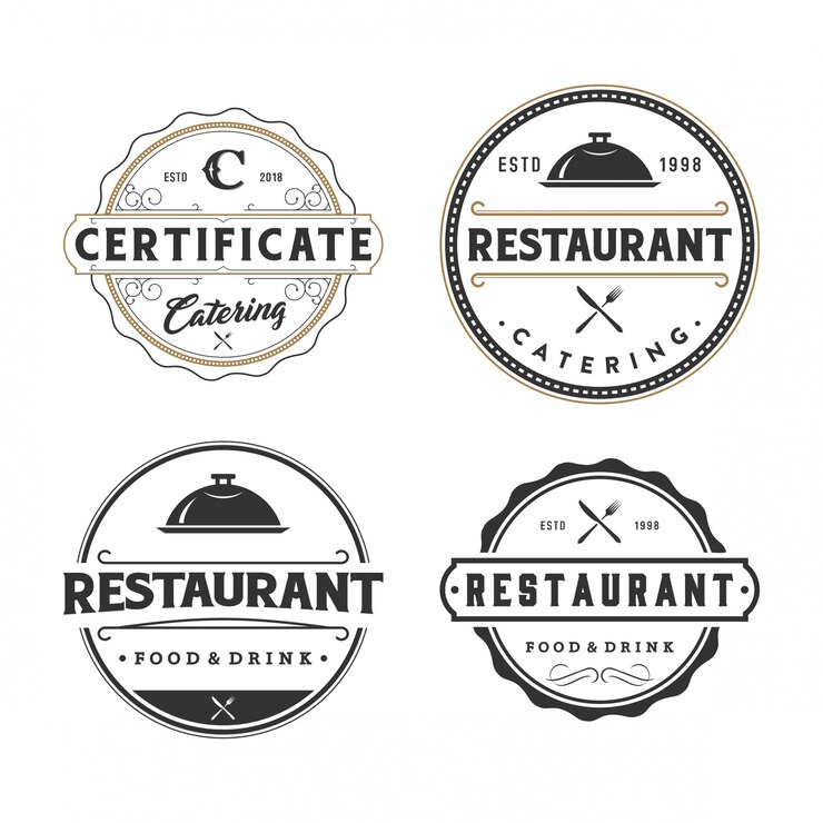 collection of restaurant logo and badges