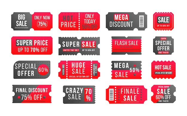 Vector collection of retail banners