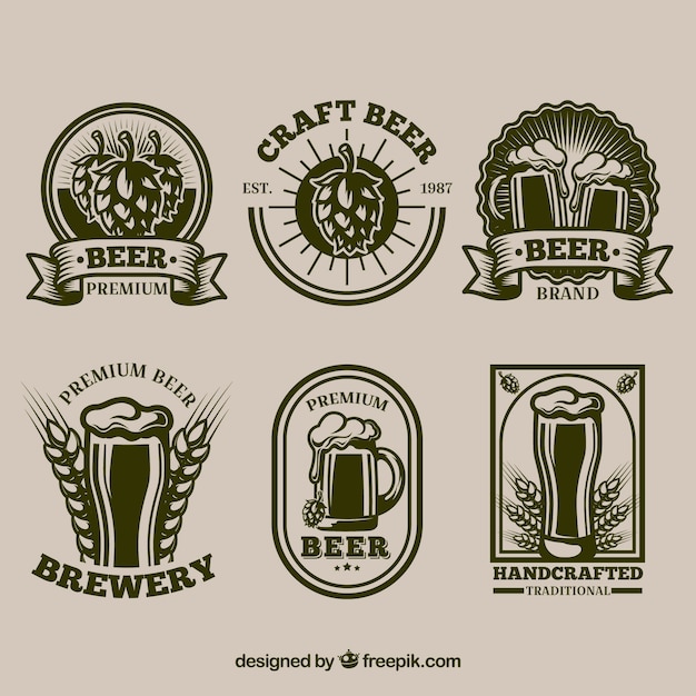 Collection of retro beer stickers