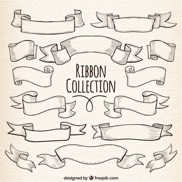 Collection of retro ribbons