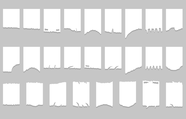 破れた紙のコレクション