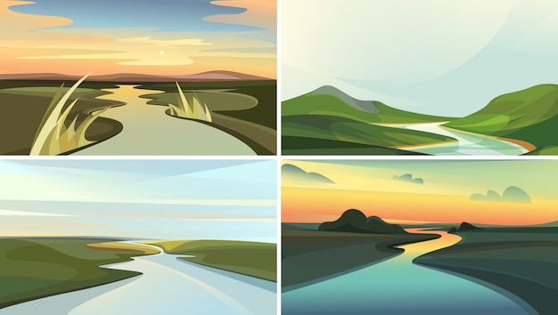 Collection of river landscapes