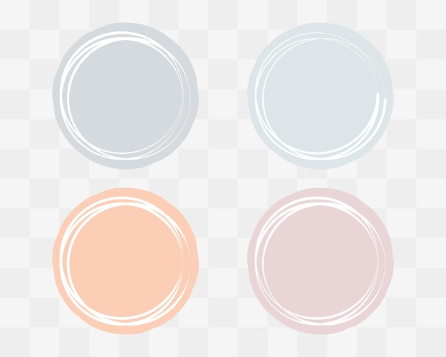 Collection round frames. circle for text. vector flat illustration