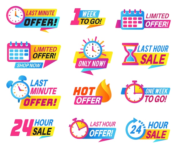 collection of Sale countdown badges