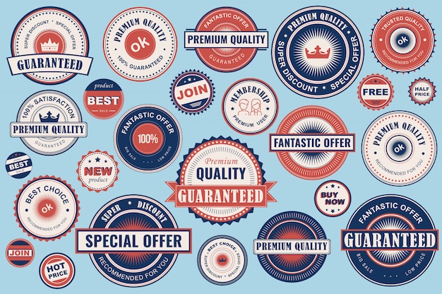 Collection sale labels. stickers premium quality flat style for social media ads and banners, website badges, marketing, labels and stickers for online shopping templates.