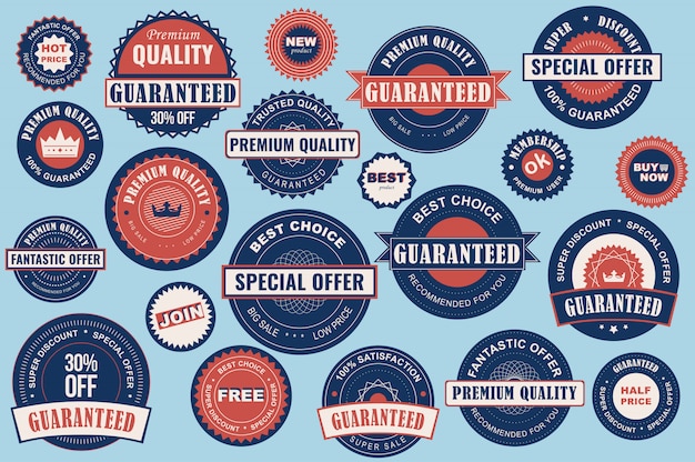 Vector collection sale labels. stickers premium quality flat style for social media ads and banners, website badges, marketing, labels and stickers for online shopping templates.