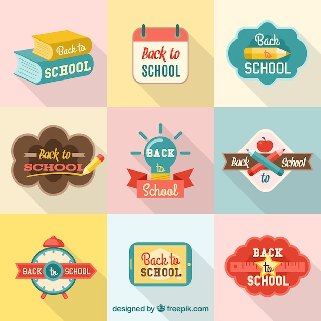 Vector collection of school badges