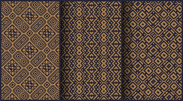 Collection of seamless ornamental ethnic patterns