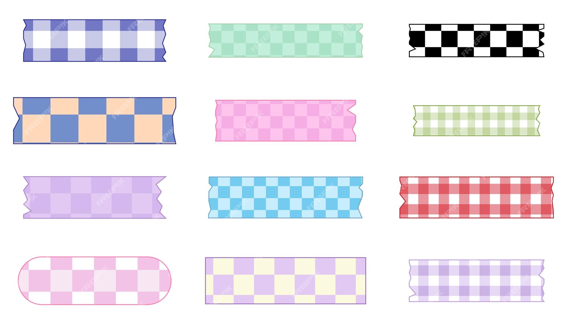 cute masking tape, banner, tag, label checkers, gingham, plaid, tartan  decoration 12682080 PNG