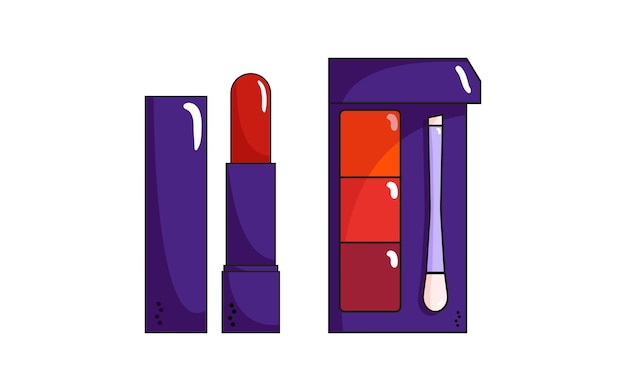 Vector collection set of symbols and associations of feminism lips and cosmetics womens rights day international womens day