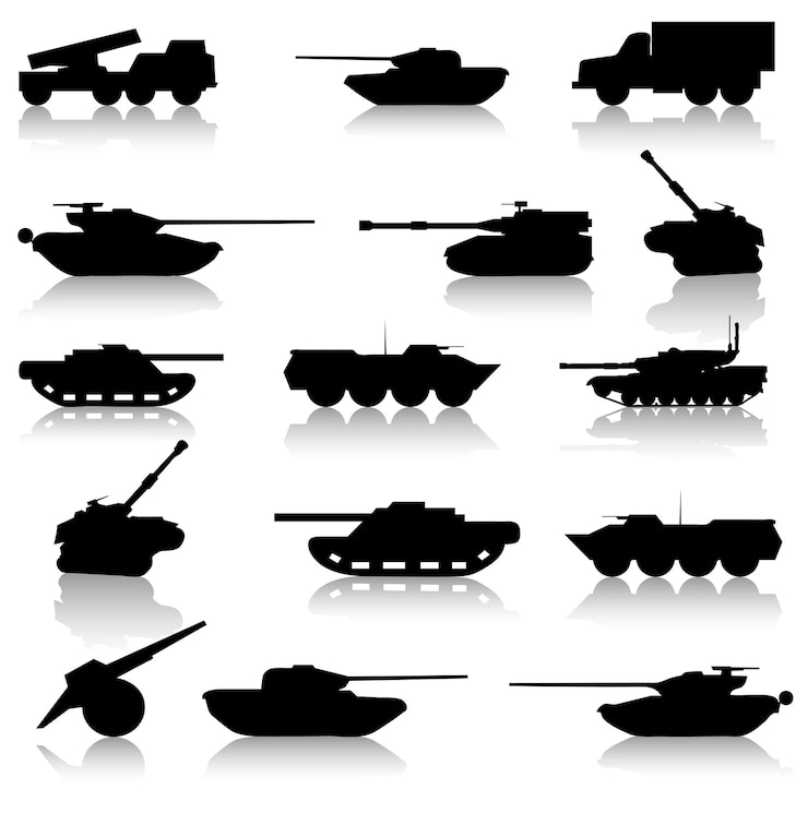 Vector 銃のタンクのコレクション セット