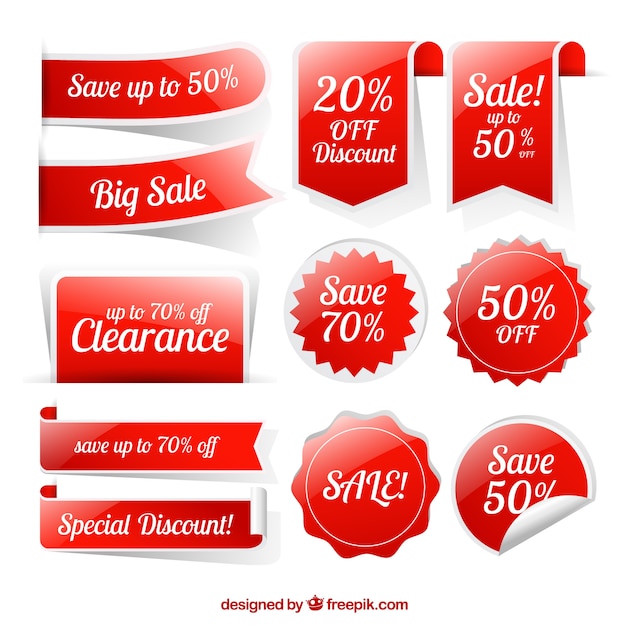 Collection of shiny discount stickers