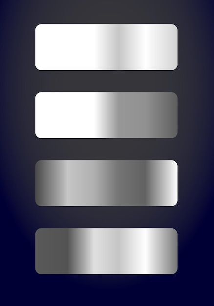 Коллекция серебряного градиентного фонового палитра