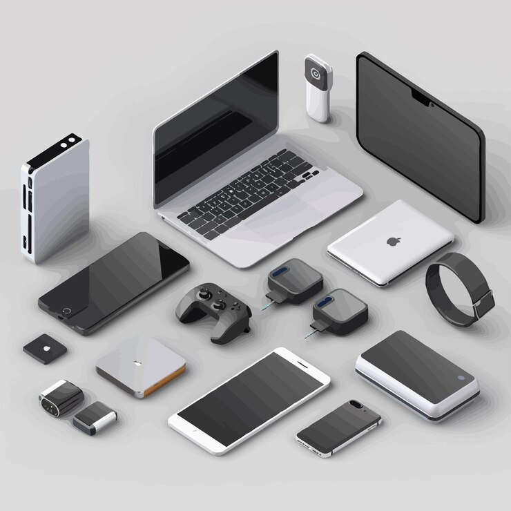 Vector a collection of smart phones including one that has the word quot sony quot on the screen