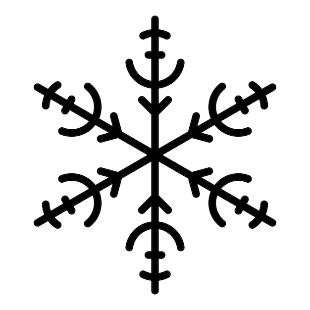 Collection snowflake icon Outline collection snowflake vector icon for web design isolated on white background