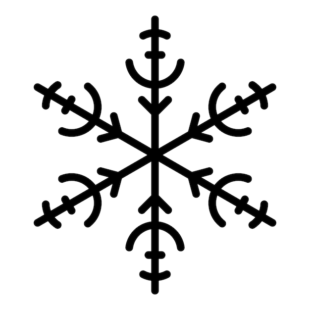 Collection snowflake icon outline collection snowflake vector icon for web design isolated on white background