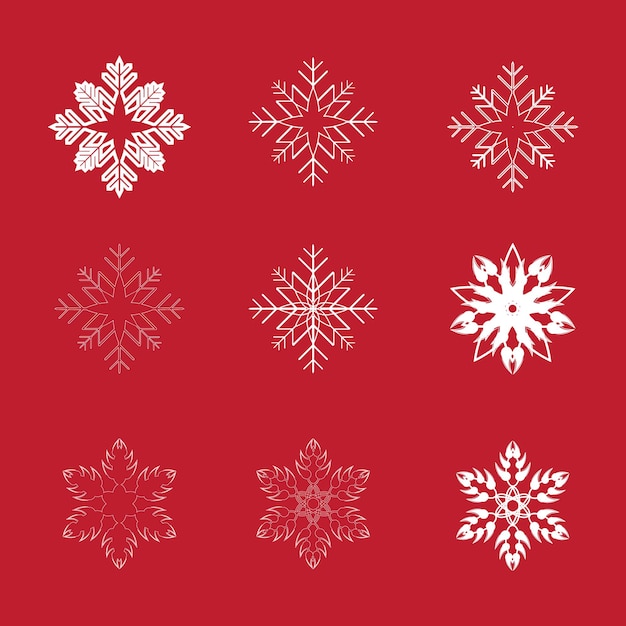 Collection snowflakes for use in design