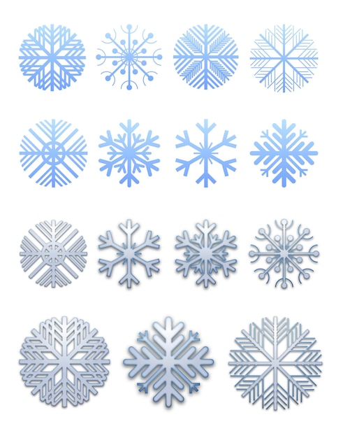 Collection of snowflakes