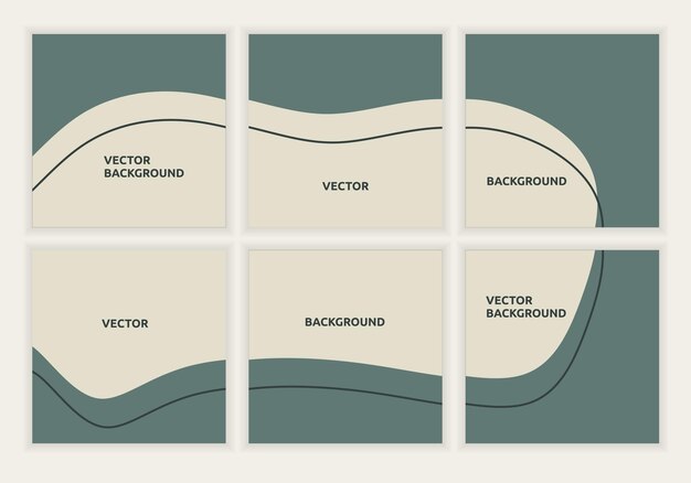 collection of social media feed posts template with simple abstract design minimalist design layout for social media post promotion perfect for business advertising vector illustration