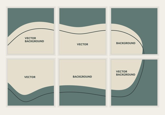 Raccolta di modelli di post di feed sui social media con un semplice design astratto layout di design minimalista per la promozione dei post sui social media perfetto per la pubblicità aziendale illustrazione vettoriale