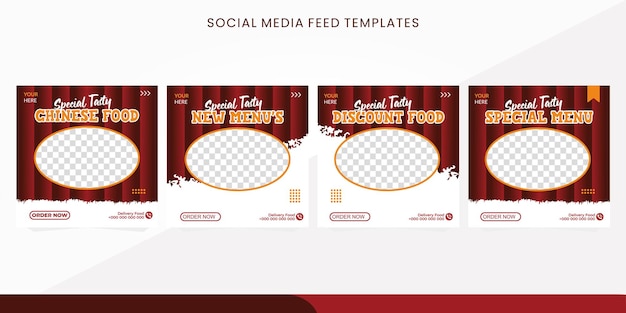 A collection of social media feed templates.