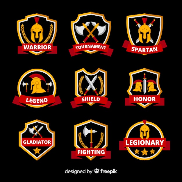 Collection of spartan labels