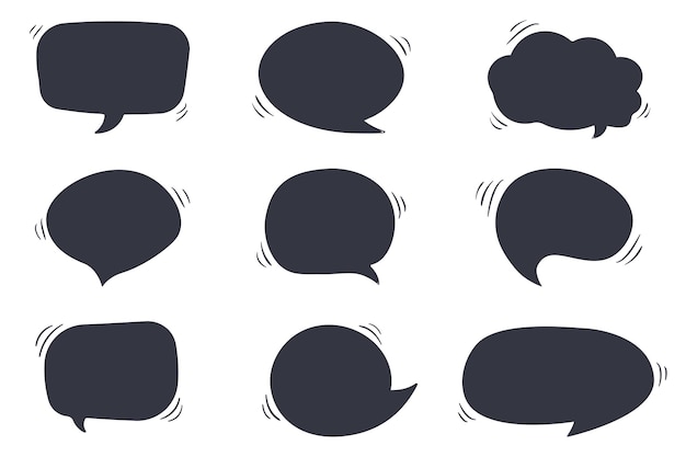 Collection of speech bubbles and dialog balloons