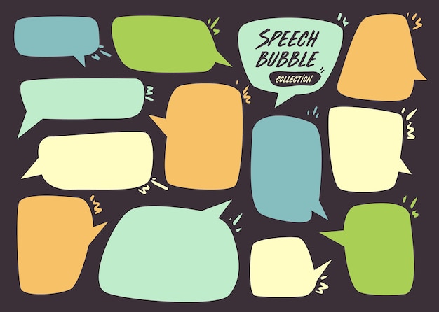 Collection of speech bubbles and dialog balloons