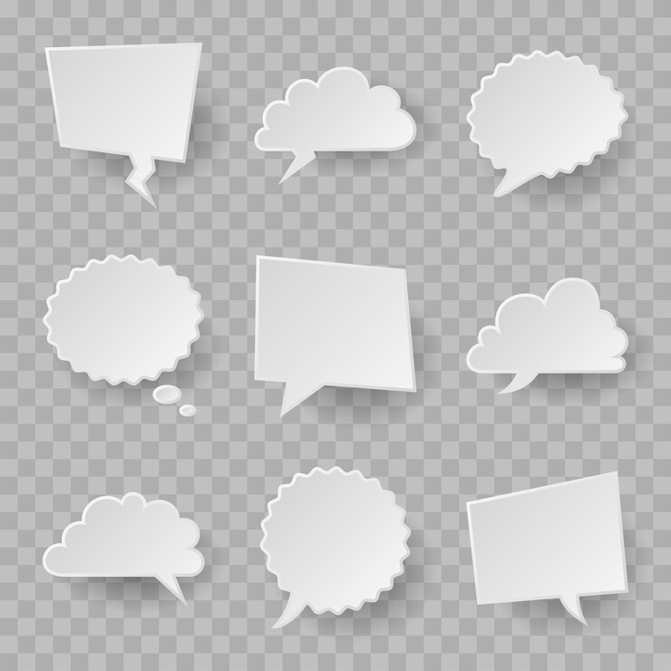 Vector collection of speech bubbles isolated