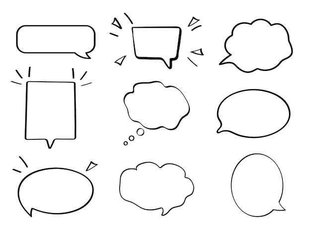 Vector a collection of speech bubbles with the word bubble on the bottom